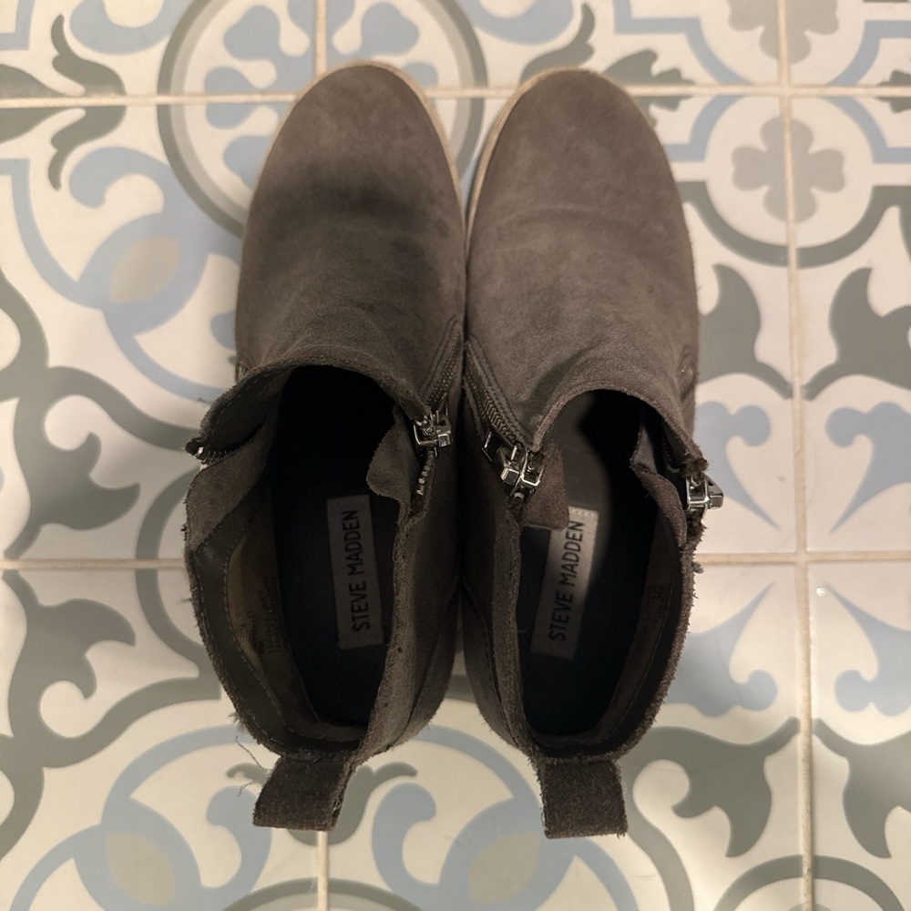 Steve Madden Women’s Dark Gray Ankle Boots